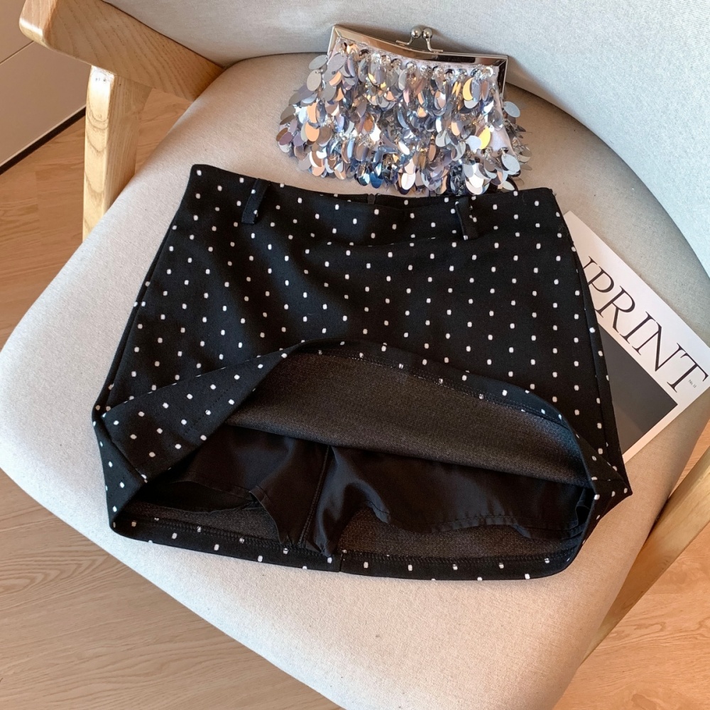 Slim package hip skirt polka dot short skirt for women