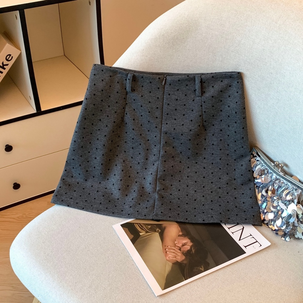 Slim package hip skirt polka dot short skirt for women