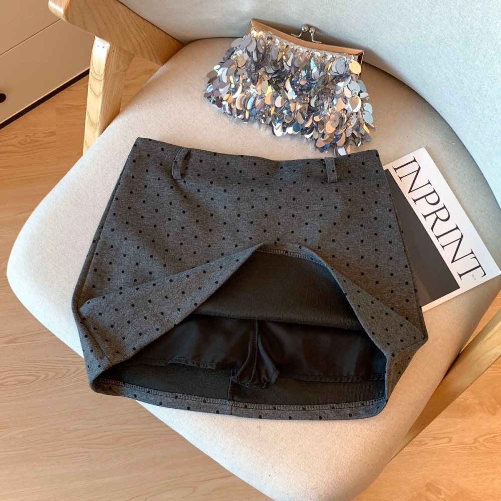 Slim package hip skirt polka dot short skirt for women
