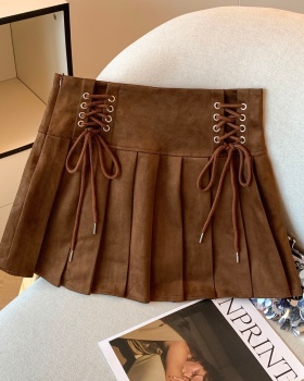 Frenum A-line student pleated anti emptied skirt for women