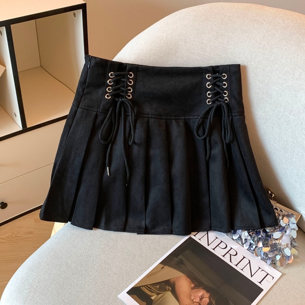 Frenum A-line student pleated anti emptied skirt for women