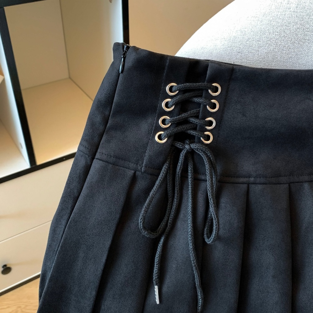 Frenum A-line student pleated anti emptied skirt for women