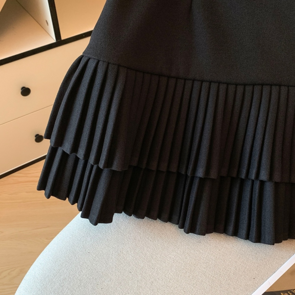 College style pleated short skirt A-line high waist skirt