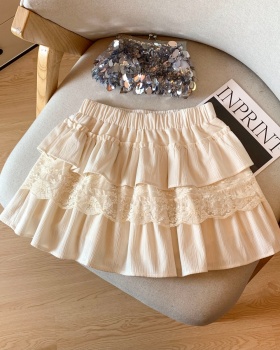 A-line slim skirt autumn lace short skirt for women