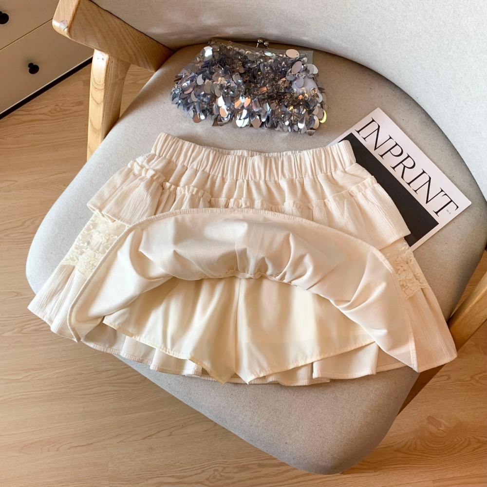 A-line slim skirt autumn lace short skirt for women