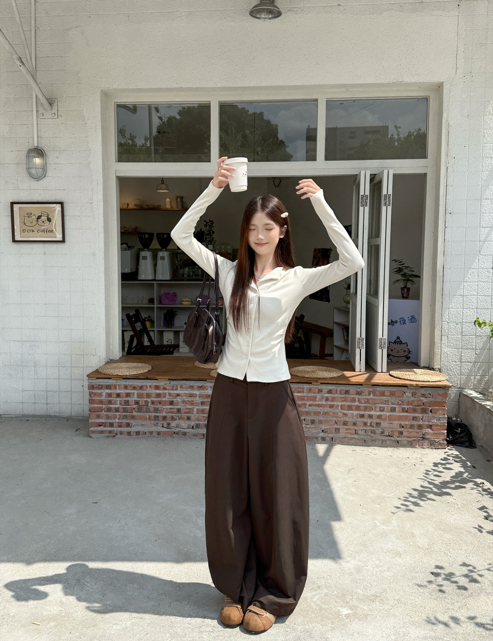 Inside the ride knitted cardigan gray tops for women