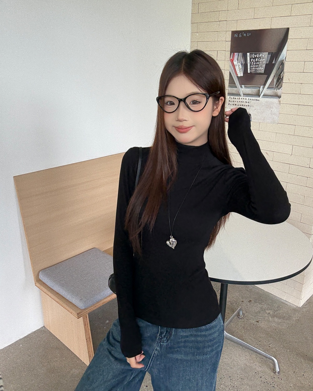 Tight bottoming shirt long sleeve T-shirt for women
