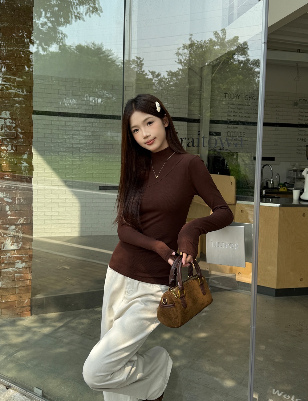 Tight bottoming shirt long sleeve T-shirt for women