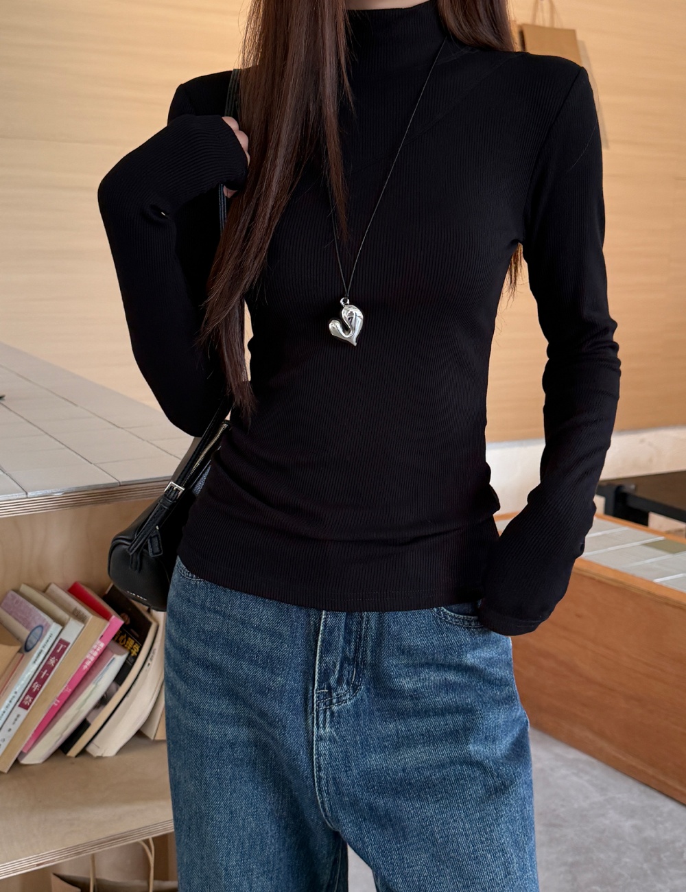 Tight bottoming shirt long sleeve T-shirt for women