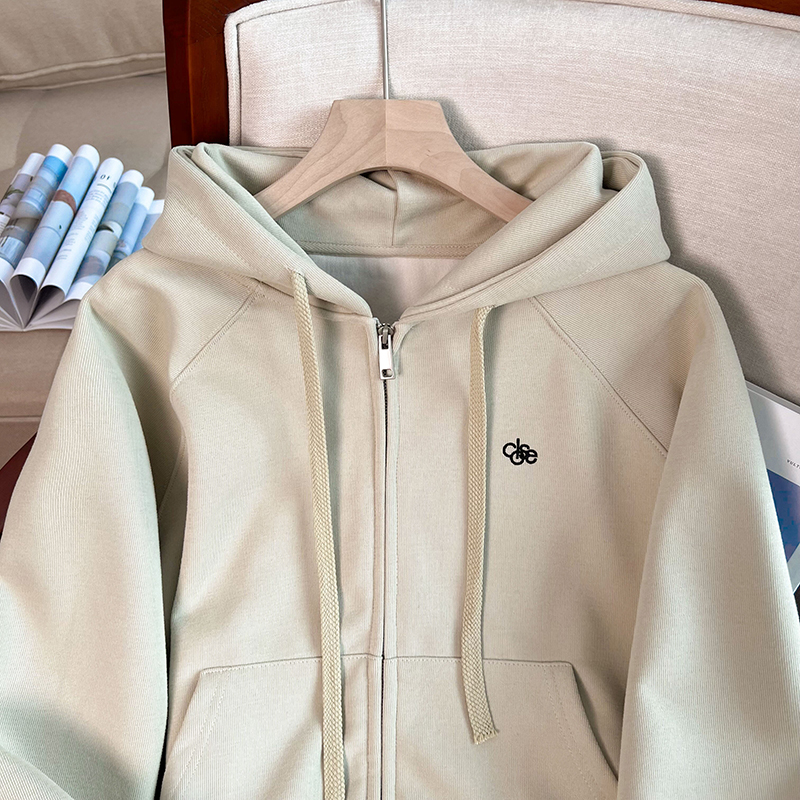 Hooded plus velvet hoodie autumn and winter tops for women