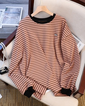 Plus velvet round neck T-shirt long sleeve bottoming shirt