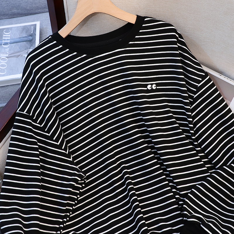 Plus velvet round neck T-shirt long sleeve bottoming shirt