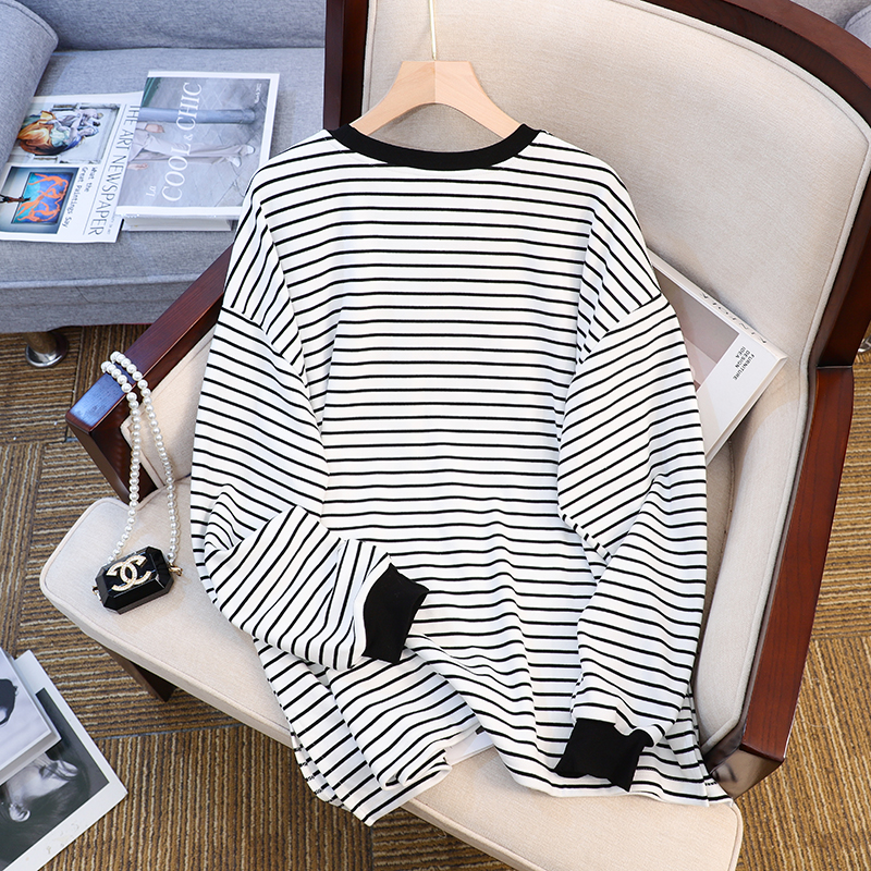 Plus velvet round neck T-shirt long sleeve bottoming shirt