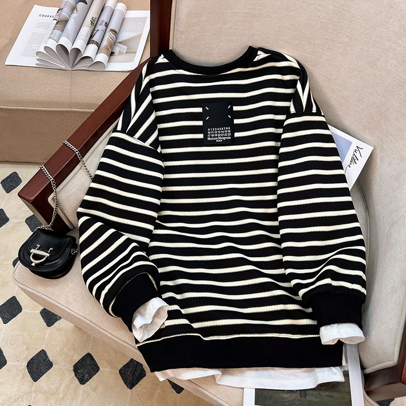 Pseudo-two complex hoodie autumn and winter tops