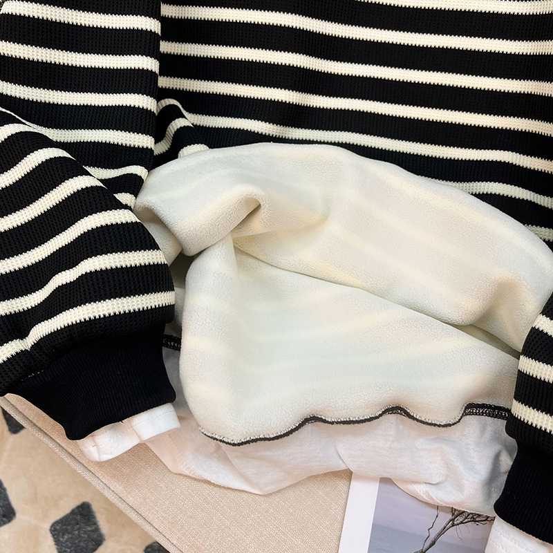 Pseudo-two complex hoodie autumn and winter tops