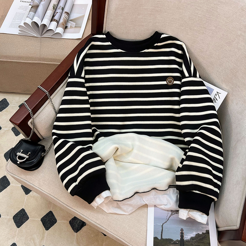 Pseudo-two complex hoodie autumn and winter tops