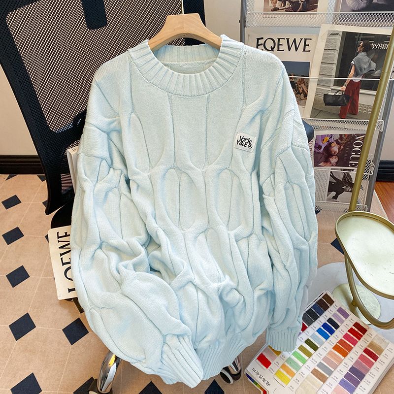 Bottoming long sleeve long tops thermal pure loose sweater