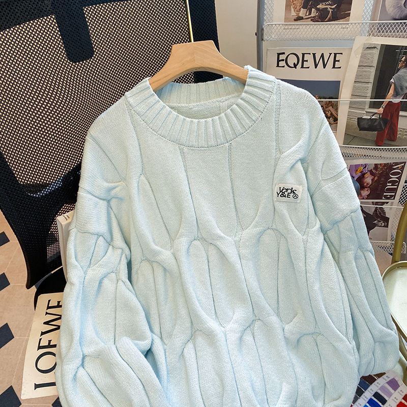 Bottoming long sleeve long tops thermal pure loose sweater