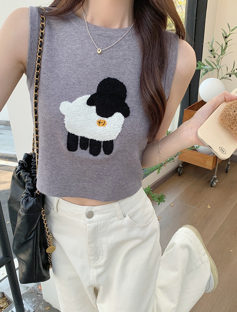 Sleeveless vest autumn and winter sweater for women