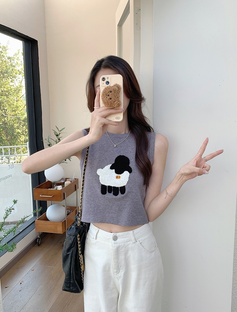 Sleeveless vest autumn and winter sweater for women