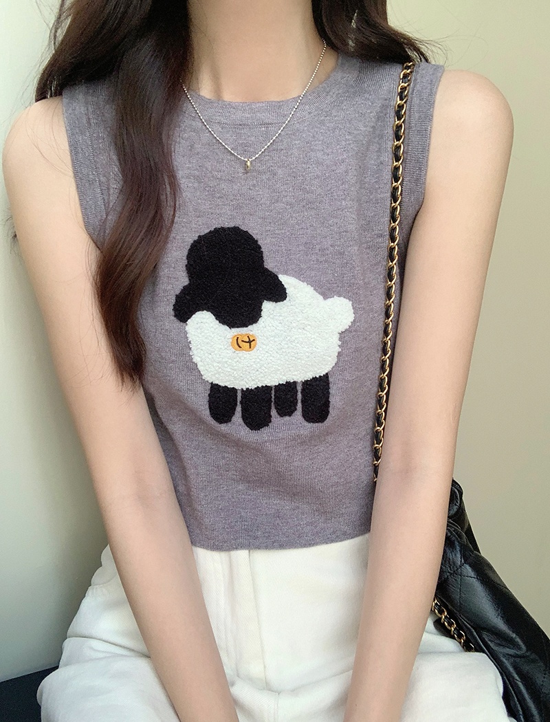 Sleeveless vest autumn and winter sweater for women