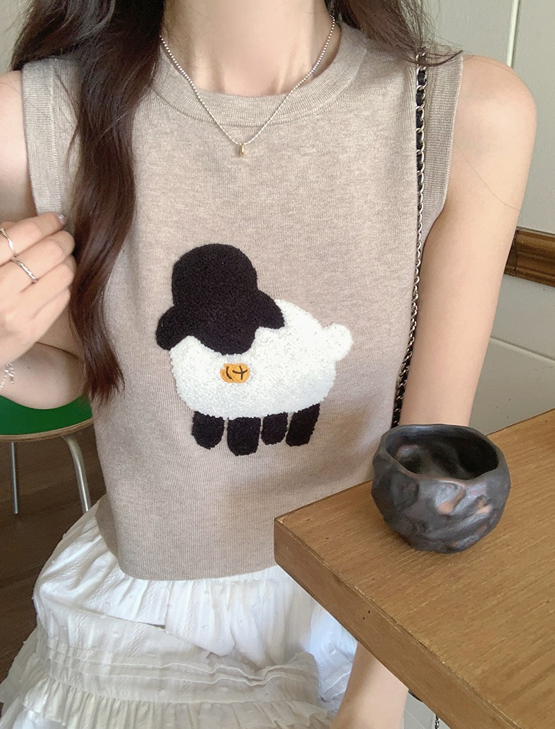 Sleeveless vest autumn and winter sweater for women