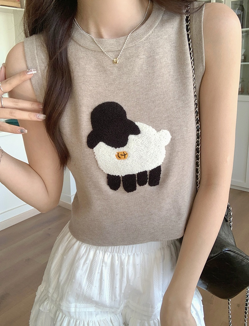 Sleeveless vest autumn and winter sweater for women