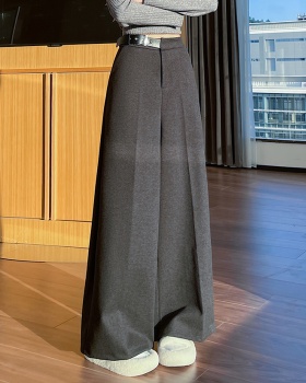 Drape thick long pants Casual wide leg pants