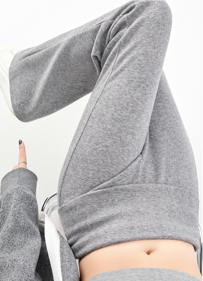 Casual micro speaker pants cashmere flare pants for women