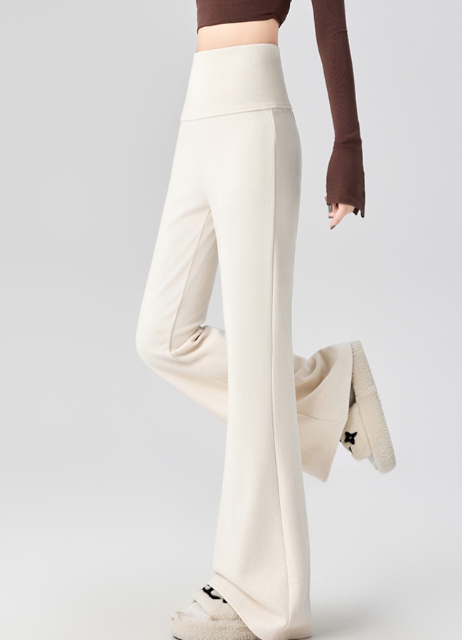 Casual micro speaker pants cashmere flare pants for women