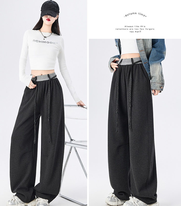 Waistband casual pants all-match pants for women