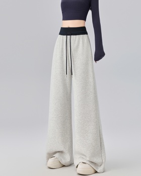 High waist wide leg pants banana sweatpants for women