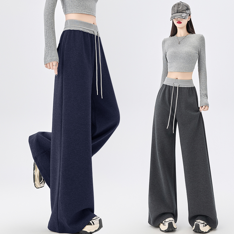 High waist wide leg pants banana sweatpants for women