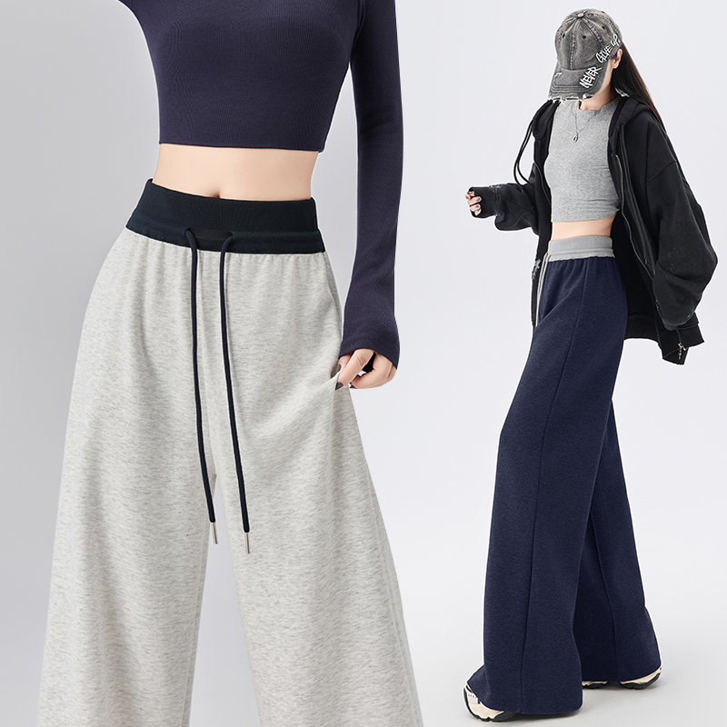 High waist wide leg pants banana sweatpants for women