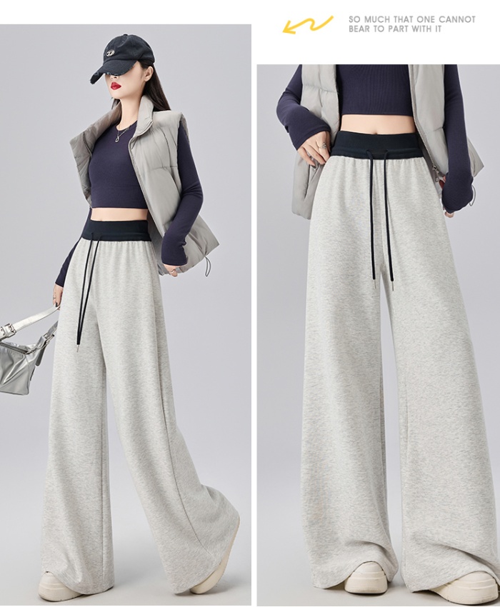 High waist wide leg pants banana sweatpants for women