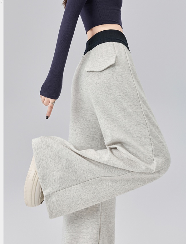 High waist wide leg pants banana sweatpants for women