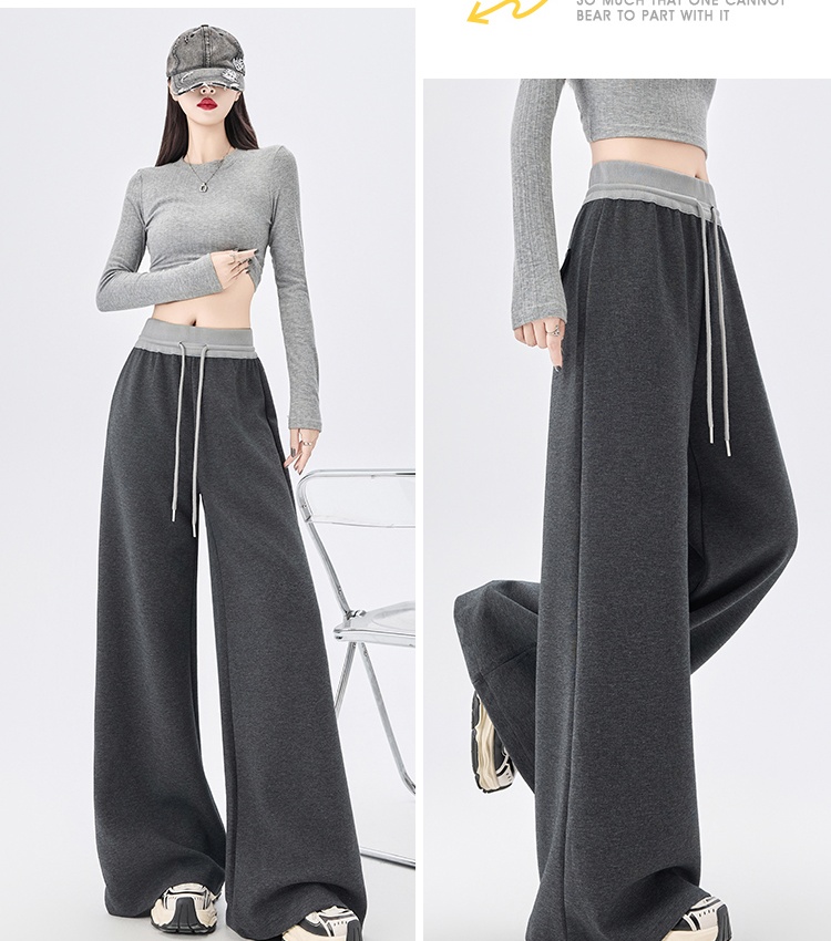 High waist wide leg pants banana sweatpants for women
