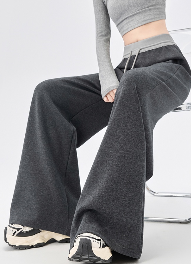 High waist wide leg pants banana sweatpants for women