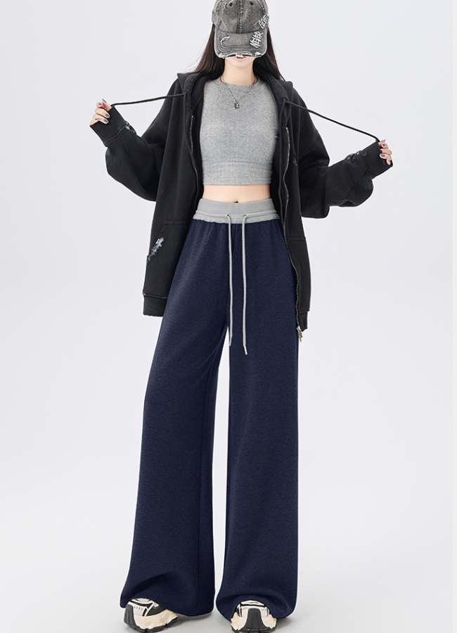 High waist wide leg pants banana sweatpants for women