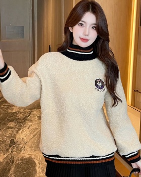 Fleece autumn and winter hoodie all-match tops
