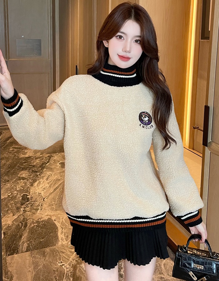 Fleece autumn and winter hoodie all-match tops