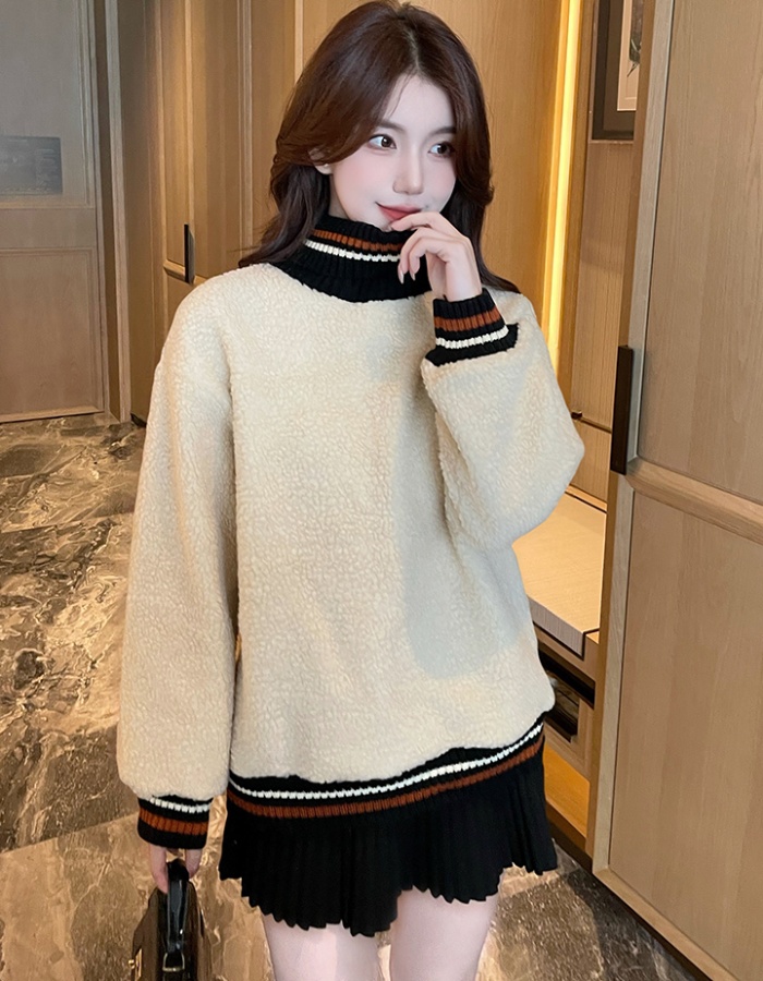 Fleece autumn and winter hoodie all-match tops