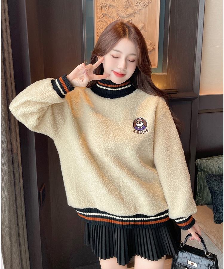 Fleece autumn and winter hoodie all-match tops