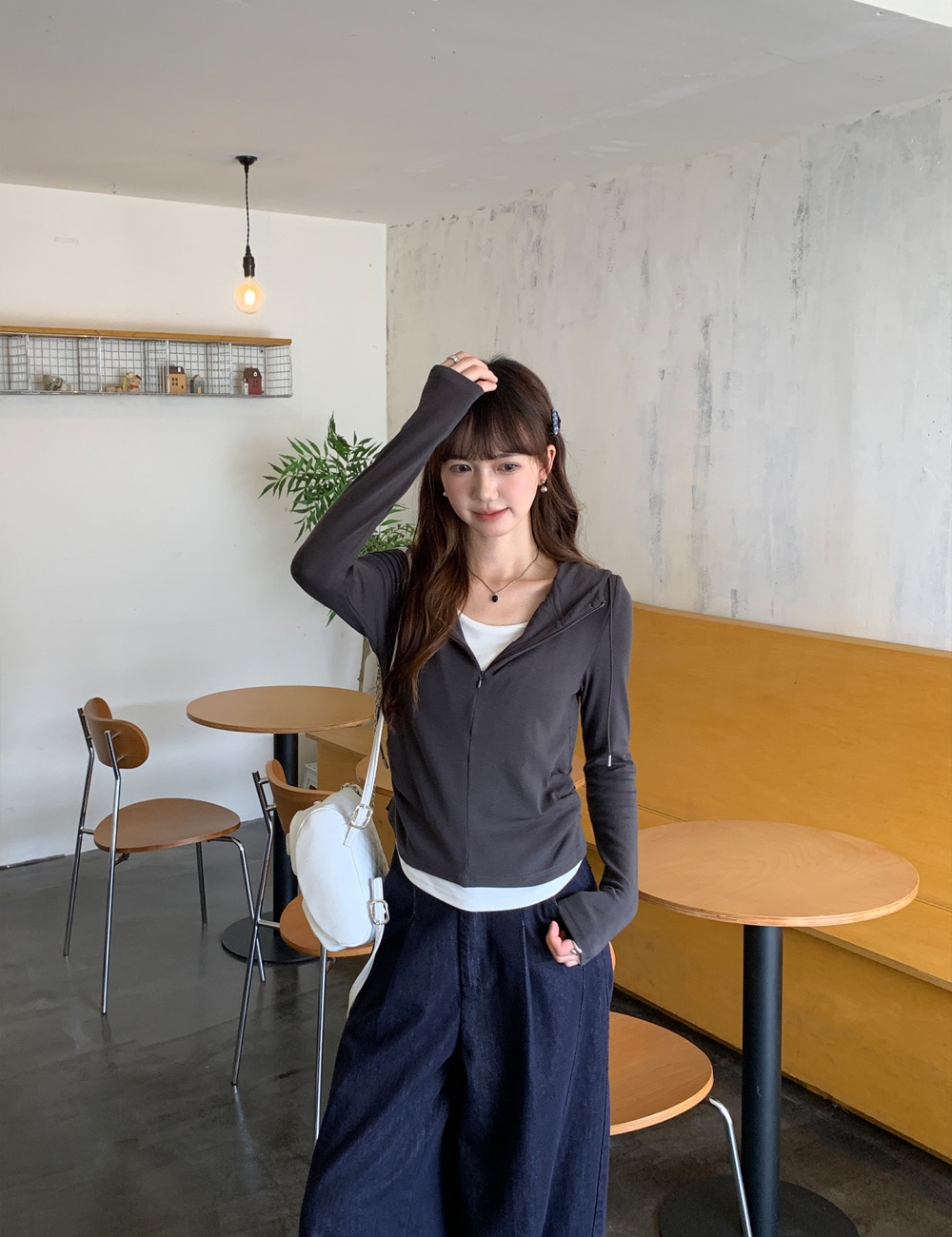 V-neck mixed colors tops short T-shirt for women