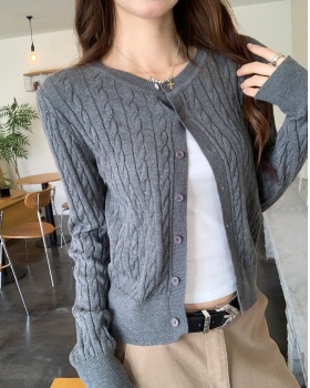 Loose temperament sweater long sleeve cardigan for women