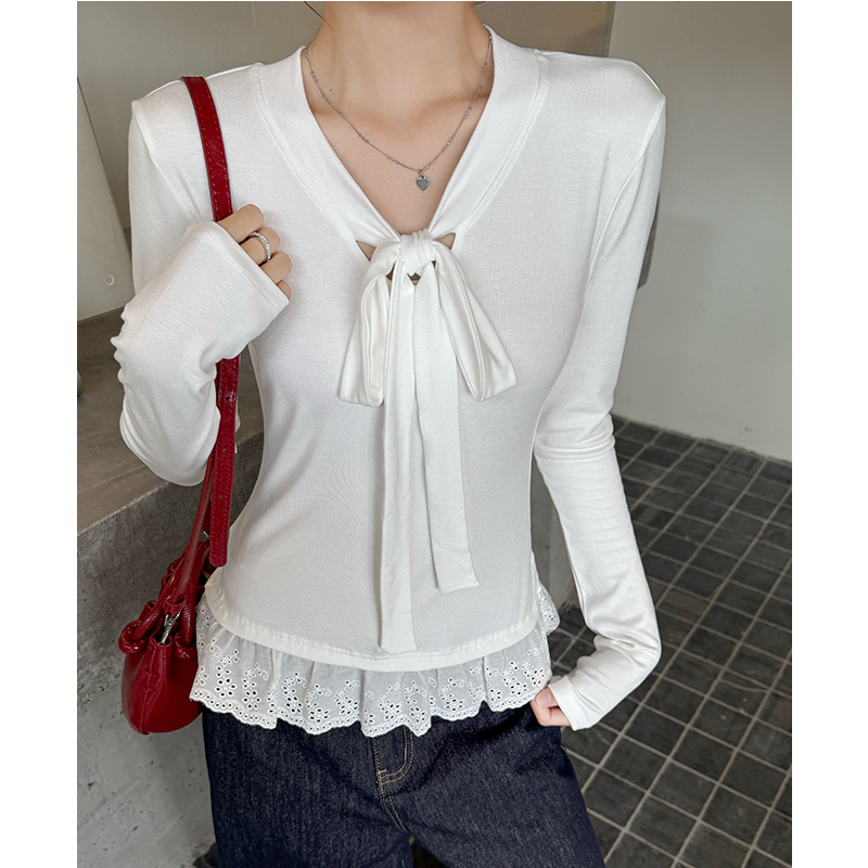 Inside the ride bandage bottoming shirt for women