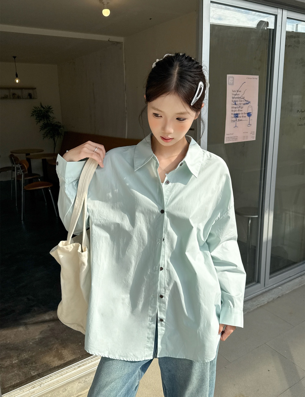 Casual long sleeve shirt autumn lazy coat for women