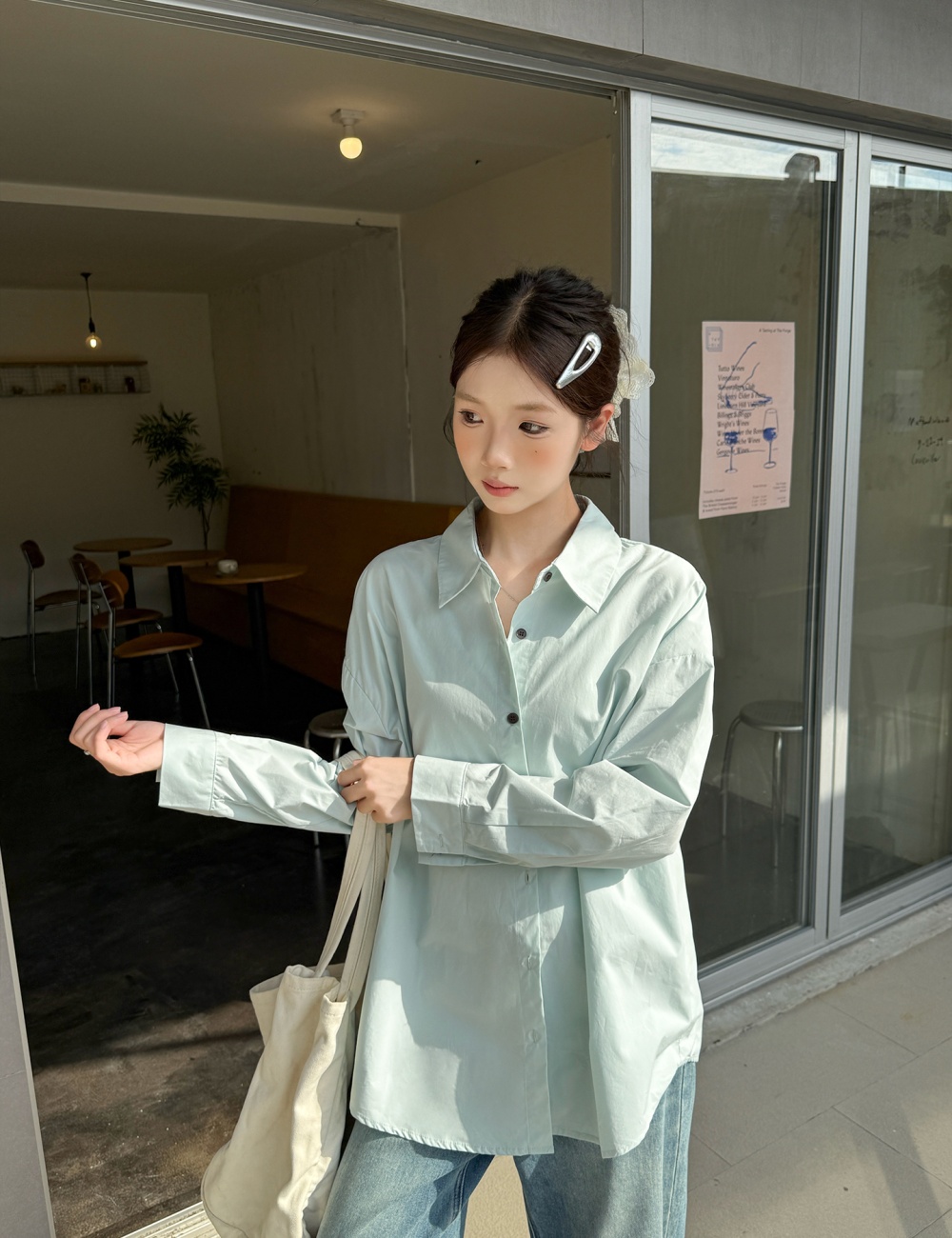 Casual long sleeve shirt autumn lazy coat for women
