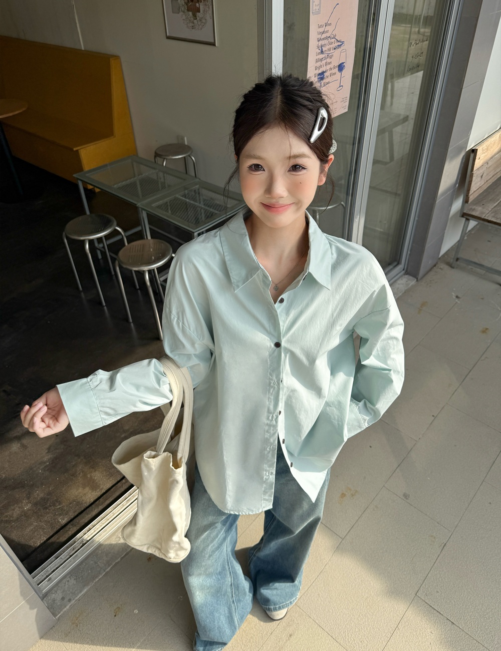Casual long sleeve shirt autumn lazy coat for women