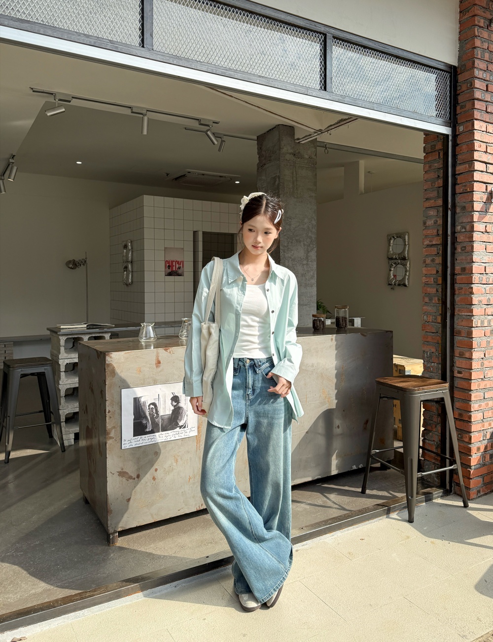 Casual long sleeve shirt autumn lazy coat for women